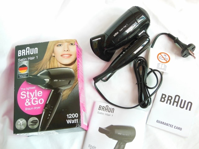 Braun Style and Go Hair Dryer Packaging