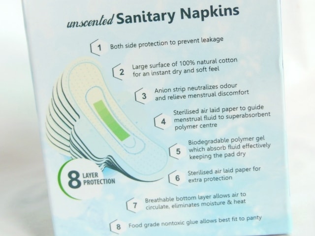 Everteen Natural Cotton Sanitary Napkins Claims