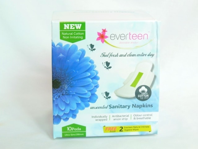 Everteen Natural Cotton Sanitary Napkins Packaging