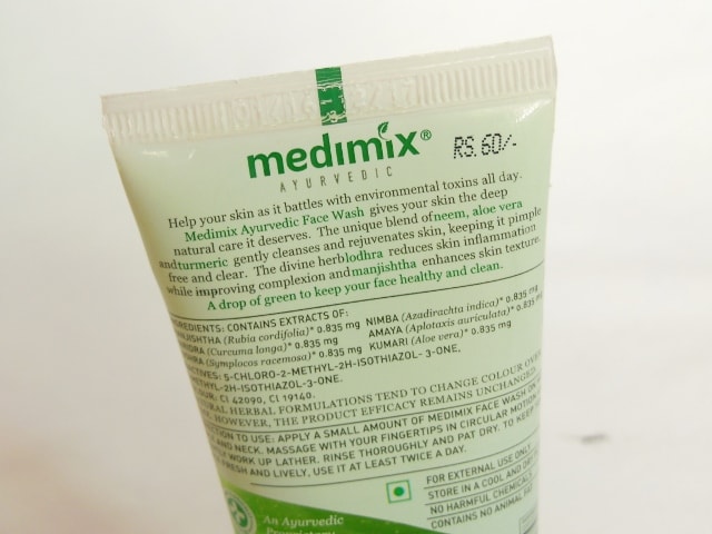 Medimix Ayurvedic Face Wash Claims