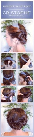 15 Best Hairstyles For Short Hair - Scarf Proof Bun