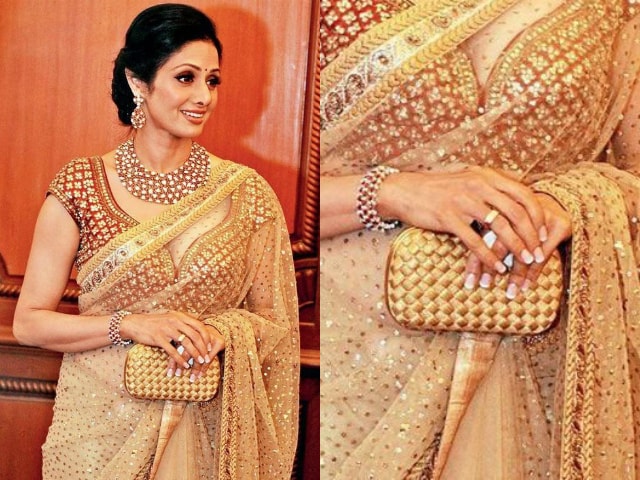 wardrobe-essentials-for-indian-brides-sridevi-golden-clutch